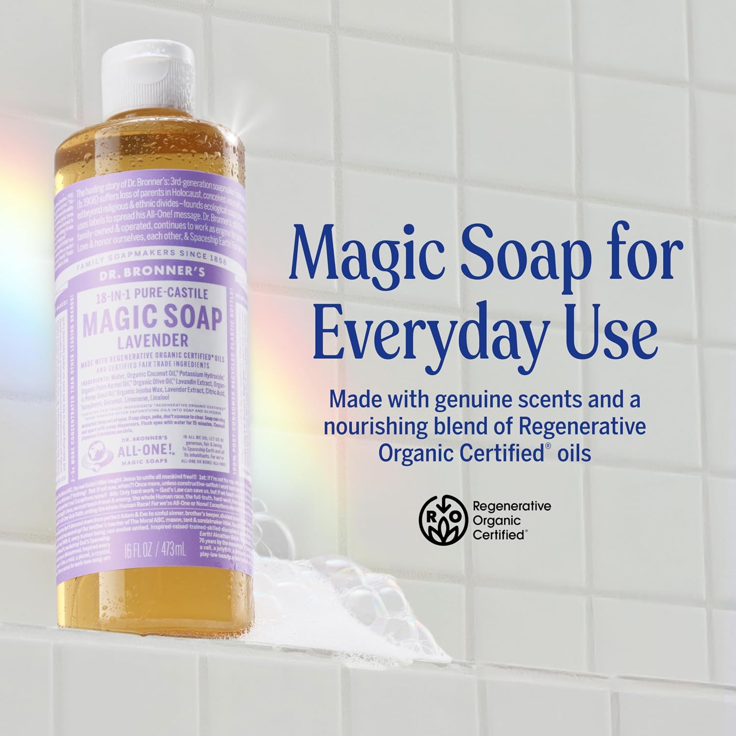 Dr. Bronner's Magic Soap - Pure-Castile Liquid Soap (Lavender